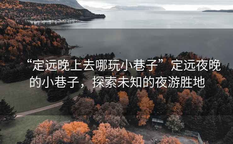 “定遠晚上去哪玩小巷子”定遠夜晚的小巷子，探索未知的夜游勝地