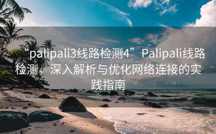 “palipali3線(xiàn)路檢測4”P(pán)alipali線(xiàn)路檢測，深入解析與優(yōu)化網(wǎng)絡(luò )連接的實(shí)踐指南