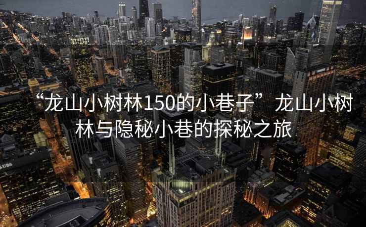 “龍山小樹(shù)林150的小巷子”龍山小樹(shù)林與隱秘小巷的探秘之旅