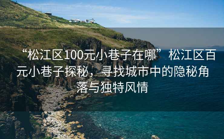 “松江區100元小巷子在哪”松江區百元小巷子探秘，尋找城市中的隱秘角落與獨特風(fēng)情