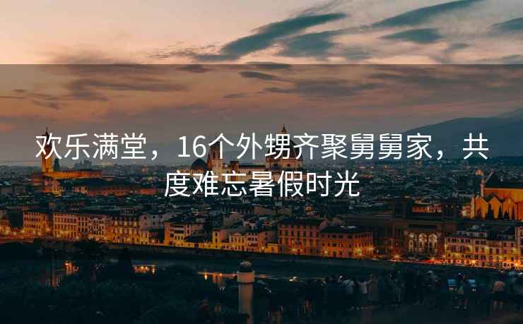歡樂(lè )滿(mǎn)堂，16個(gè)外甥齊聚舅舅家，共度難忘暑假時(shí)光