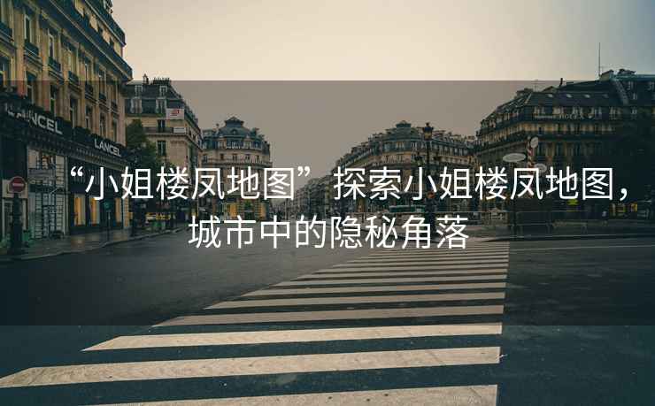 “小姐樓鳳地圖”探索小姐樓鳳地圖，城市中的隱秘角落