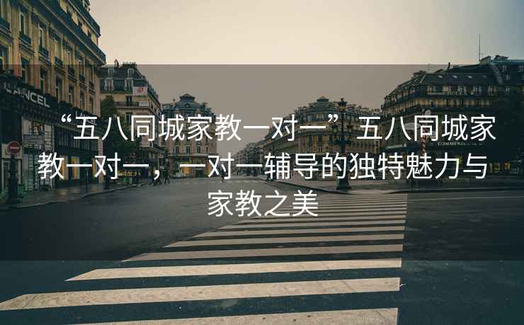 “五八同城家教一對一”五八同城家教一對一，一對一輔導的獨特魅力與家教之美