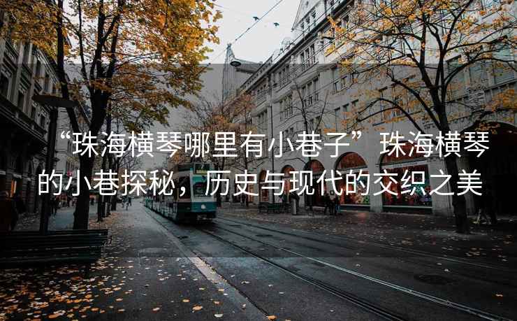 “珠海橫琴哪里有小巷子”珠海橫琴的小巷探秘，歷史與現代的交織之美