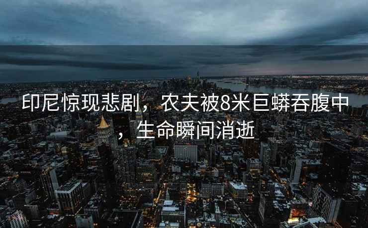 印尼驚現悲劇，農夫被8米巨蟒吞腹中，生命瞬間消逝