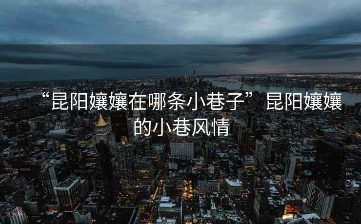 “昆陽(yáng)孃孃在哪條小巷子”昆陽(yáng)孃孃的小巷風(fēng)情