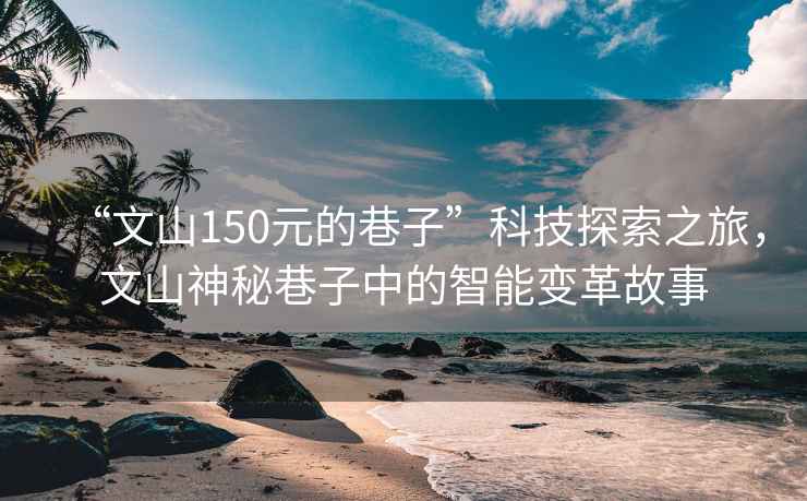 “文山150元的巷子”科技探索之旅，文山神秘巷子中的智能變革故事