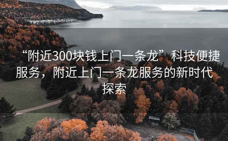 “附近300塊錢(qián)上門(mén)一條龍”科技便捷服務(wù)，附近上門(mén)一條龍服務(wù)的新時(shí)代探索