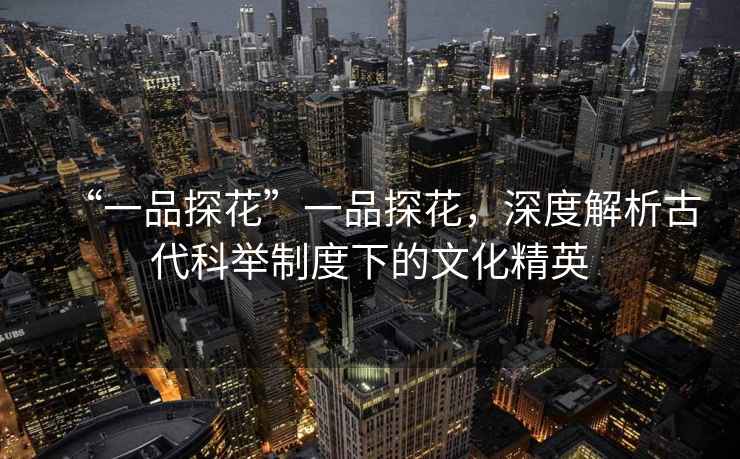“一品探花”一品探花，深度解析古代科舉制度下的文化精英