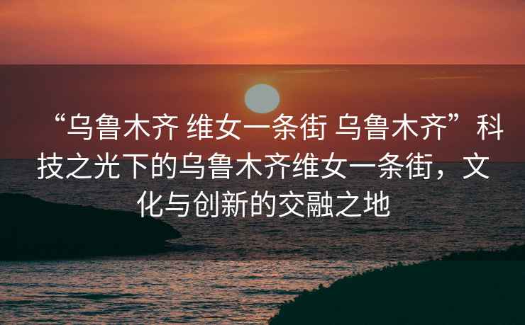 “烏魯木齊 維女一條街 烏魯木齊”科技之光下的烏魯木齊維女一條街，文化與創(chuàng  )新的交融之地