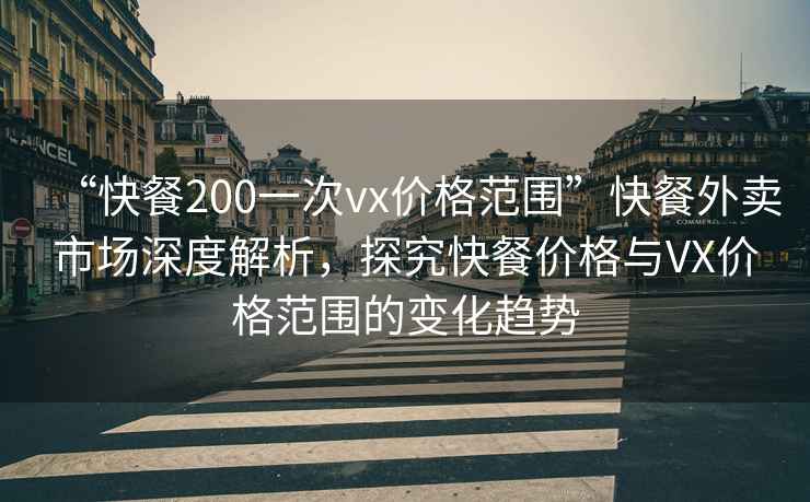 “快餐200一次vx價(jià)格范圍”快餐外賣(mài)市場(chǎng)深度解析，探究快餐價(jià)格與VX價(jià)格范圍的變化趨勢