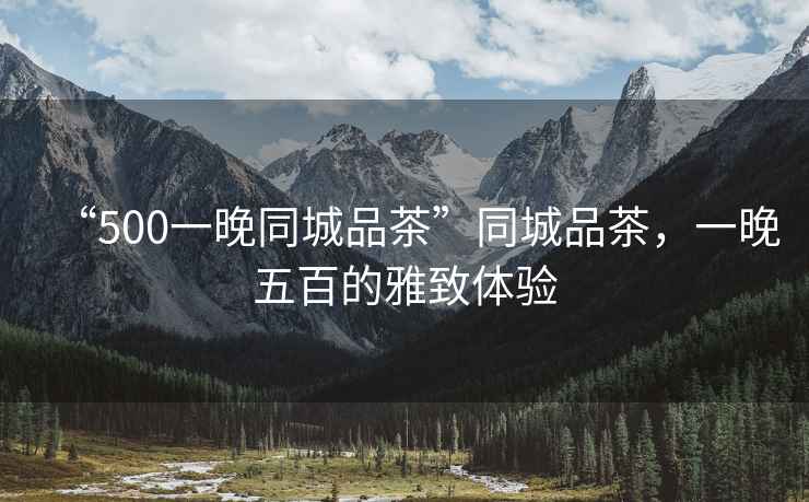 “500一晚同城品茶”同城品茶，一晚五百的雅致體驗