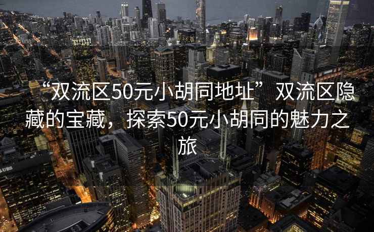 “雙流區50元小胡同地址”雙流區隱藏的寶藏，探索50元小胡同的魅力之旅