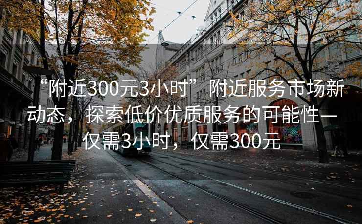 “附近300元3小時(shí)”附近服務(wù)市場(chǎng)新動(dòng)態(tài)，探索低價(jià)優(yōu)質(zhì)服務(wù)的可能性—僅需3小時(shí)，僅需300元