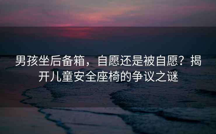 男孩坐后備箱，自愿還是被自愿？揭開(kāi)兒童安全座椅的爭議之謎