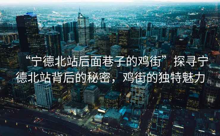 “寧德北站后面巷子的雞街”探尋寧德北站背后的秘密，雞街的獨特魅力