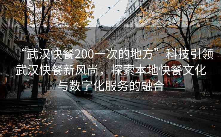 “武漢快餐200一次的地方”科技引領(lǐng)武漢快餐新風(fēng)尚，探索本地快餐文化與數字化服務(wù)的融合