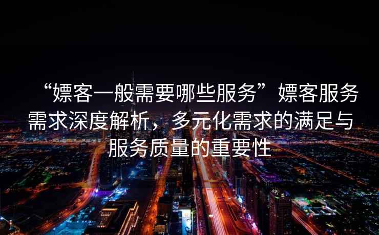 “嫖客一般需要哪些服務(wù)”嫖客服務(wù)需求深度解析，多元化需求的滿(mǎn)足與服務(wù)質(zhì)量的重要性