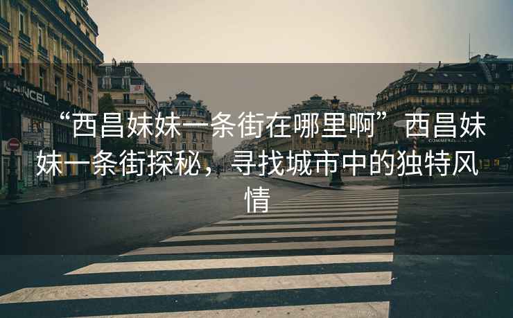 “西昌妹妹一條街在哪里啊”西昌妹妹一條街探秘，尋找城市中的獨特風(fēng)情