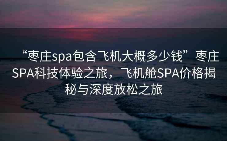 “棗莊spa包含飛機大概多少錢(qián)”棗莊SPA科技體驗之旅，飛機艙SPA價(jià)格揭秘與深度放松之旅