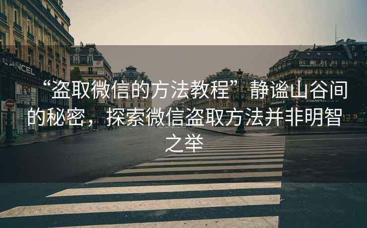 “盜取微信的方法教程”靜謐山谷間的秘密，探索微信盜取方法并非明智之舉