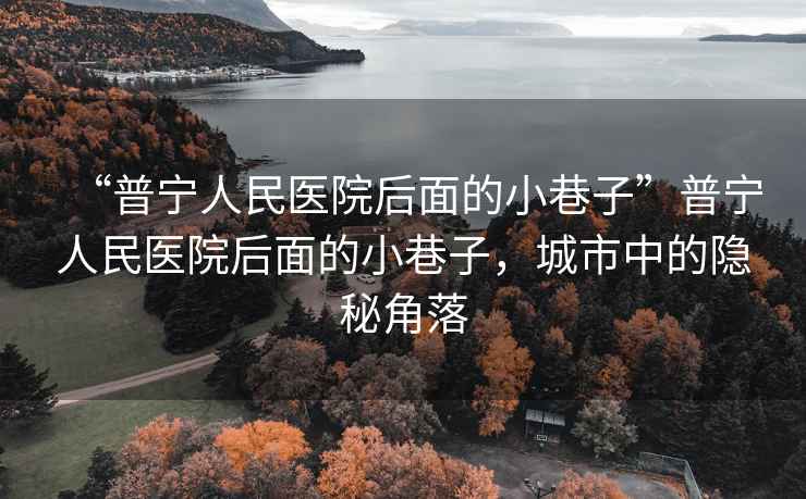 “普寧人民醫院后面的小巷子”普寧人民醫院后面的小巷子，城市中的隱秘角落