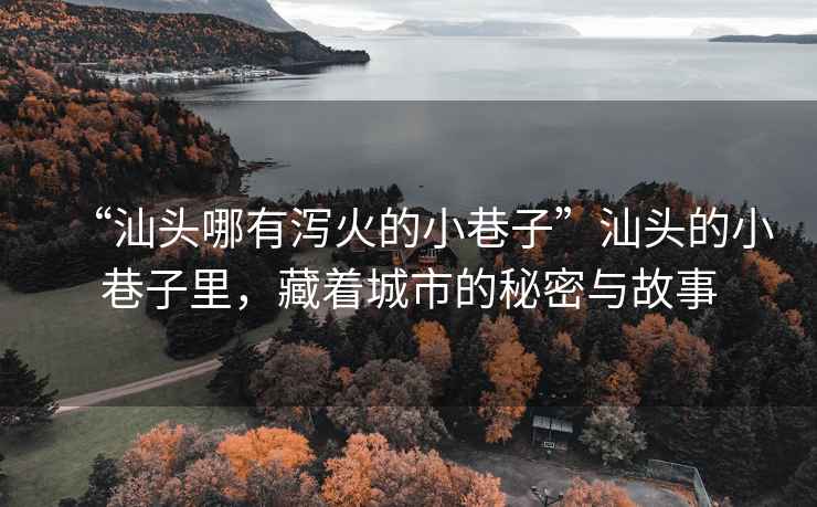 “汕頭哪有瀉火的小巷子”汕頭的小巷子里，藏著(zhù)城市的秘密與故事