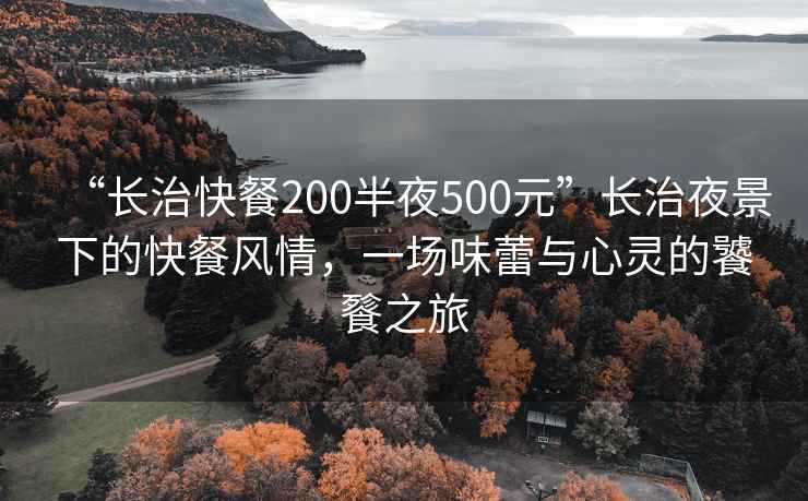 “長(cháng)治快餐200半夜500元”長(cháng)治夜景下的快餐風(fēng)情，一場(chǎng)味蕾與心靈的饕餮之旅