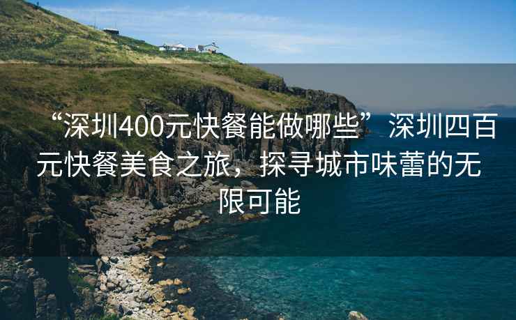 “深圳400元快餐能做哪些”深圳四百元快餐美食之旅，探尋城市味蕾的無(wú)限可能