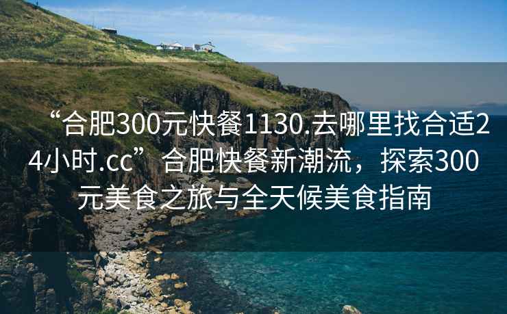 “合肥300元快餐1130.去哪里找合適24小時(shí).cc”合肥快餐新潮流，探索300元美食之旅與全天候美食指南