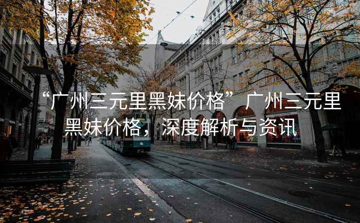 “廣州三元里黑妹價(jià)格”廣州三元里黑妹價(jià)格，深度解析與資訊