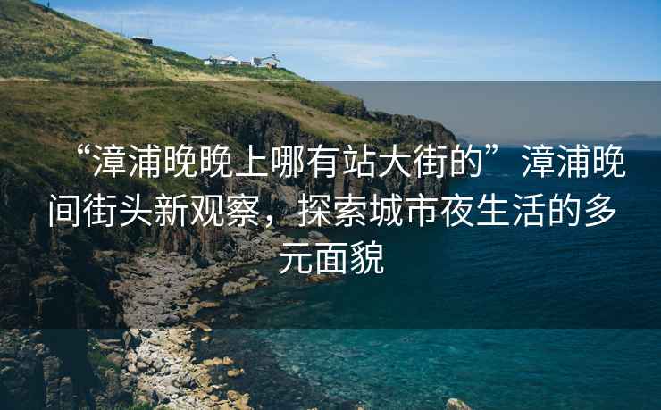 “漳浦晚晚上哪有站大街的”漳浦晚間街頭新觀(guān)察，探索城市夜生活的多元面貌