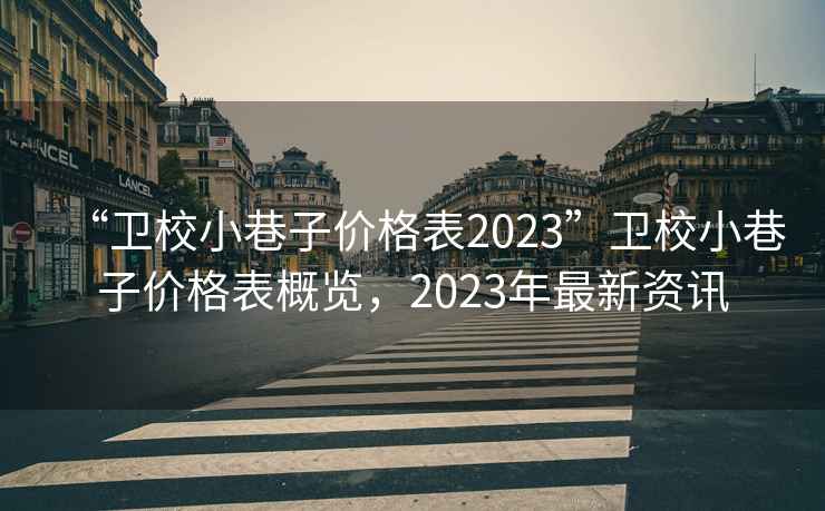 “衛校小巷子價(jià)格表2023”衛校小巷子價(jià)格表概覽，2023年最新資訊