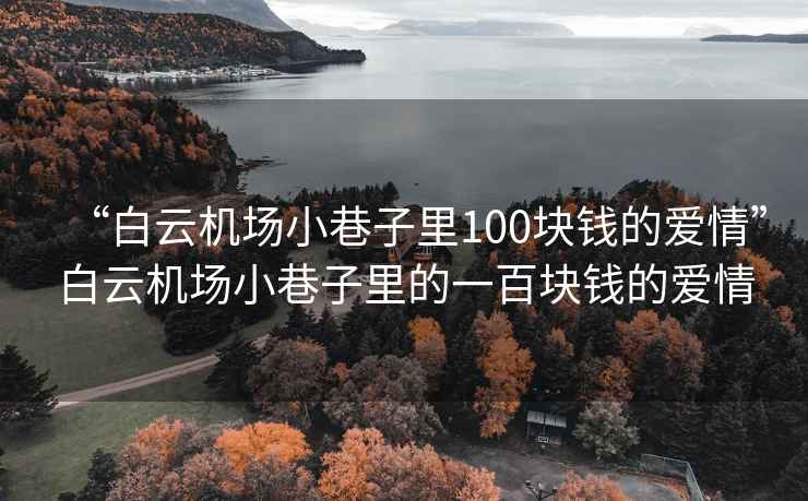 “白云機場(chǎng)小巷子里100塊錢(qián)的愛(ài)情”白云機場(chǎng)小巷子里的一百塊錢(qián)的愛(ài)情