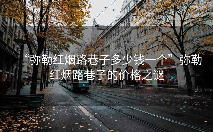 “彌勒紅煙路巷子多少錢(qián)一個(gè)”彌勒紅煙路巷子的價(jià)格之謎