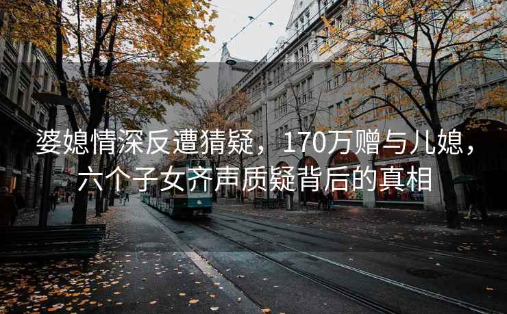婆媳情深反遭猜疑，170萬(wàn)贈與兒媳，六個(gè)子女齊聲質(zhì)疑背后的真相