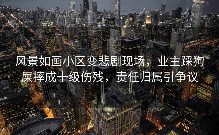 風(fēng)景如畫(huà)小區變悲劇現場(chǎng)，業(yè)主踩狗屎摔成十級傷殘，責任歸屬引爭議