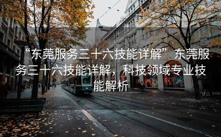 “東莞服務(wù)三十六技能詳解”東莞服務(wù)三十六技能詳解，科技領(lǐng)域專(zhuān)業(yè)技能解析
