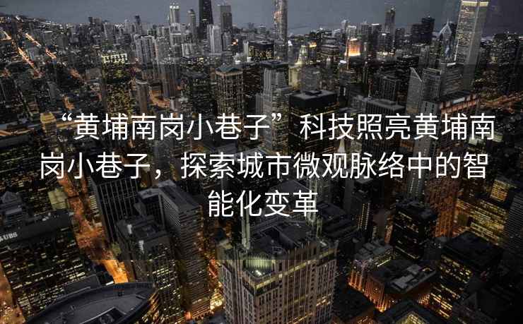 “黃埔南崗小巷子”科技照亮黃埔南崗小巷子，探索城市微觀(guān)脈絡(luò )中的智能化變革