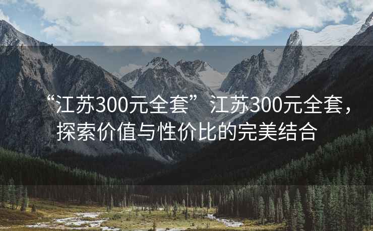 “江蘇300元全套”江蘇300元全套，探索價(jià)值與性?xún)r(jià)比的完美結合