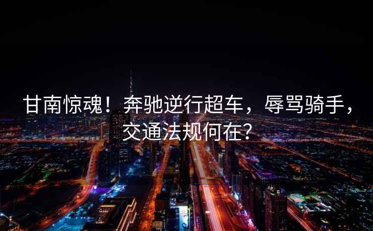甘南驚魂！奔馳逆行超車(chē)，辱罵騎手，交通法規何在？