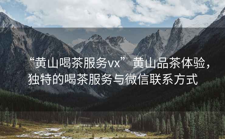 “黃山喝茶服務(wù)vx”黃山品茶體驗，獨特的喝茶服務(wù)與微信聯(lián)系方式