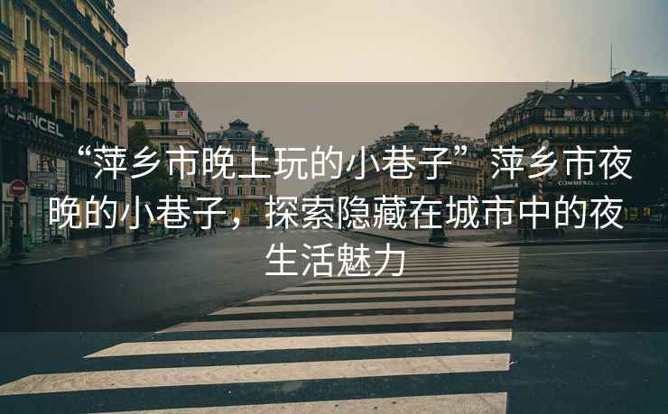 “萍鄉市晚上玩的小巷子”萍鄉市夜晚的小巷子，探索隱藏在城市中的夜生活魅力
