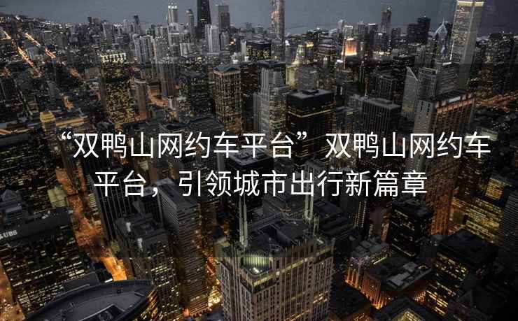 “雙鴨山網(wǎng)約車(chē)平臺”雙鴨山網(wǎng)約車(chē)平臺，引領(lǐng)城市出行新篇章