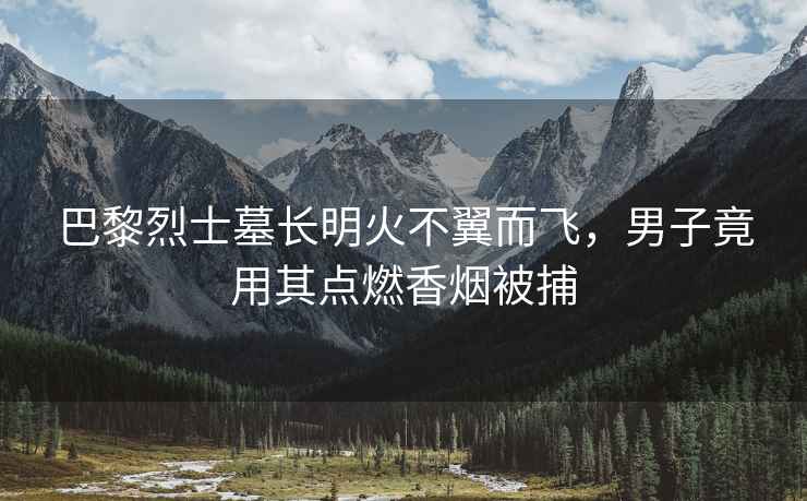 巴黎烈士墓長(cháng)明火不翼而飛，男子竟用其點(diǎn)燃香煙被捕