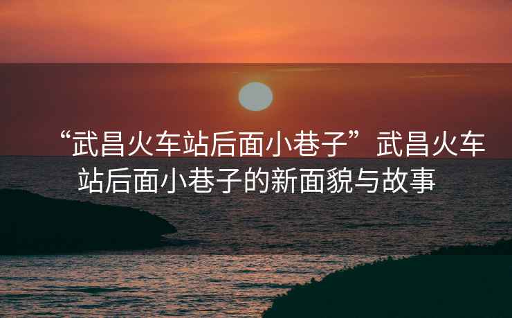 “武昌火車(chē)站后面小巷子”武昌火車(chē)站后面小巷子的新面貌與故事