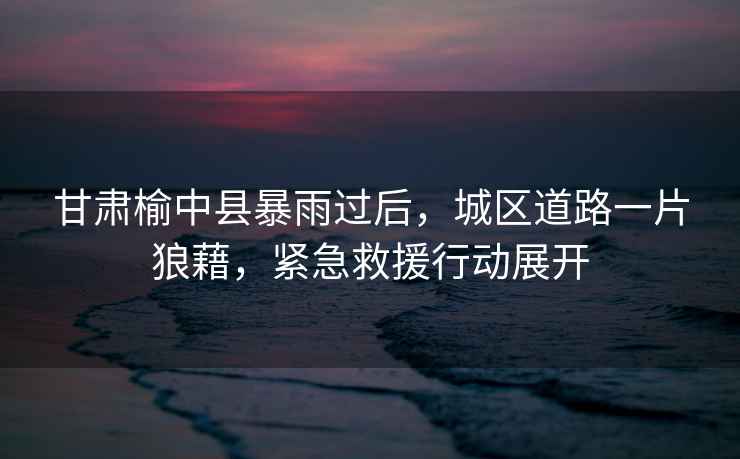 甘肅榆中縣暴雨過(guò)后，城區道路一片狼藉，緊急救援行動(dòng)展開(kāi)