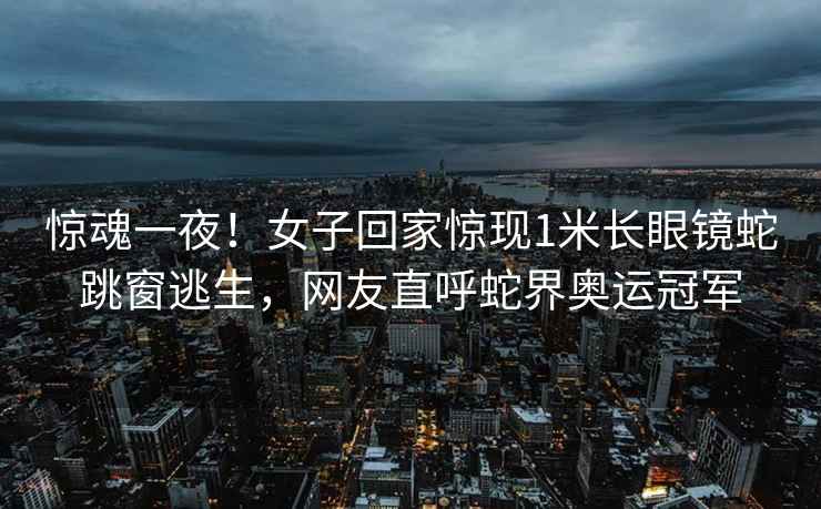 驚魂一夜！女子回家驚現1米長(cháng)眼鏡蛇跳窗逃生，網(wǎng)友直呼蛇界奧運冠軍