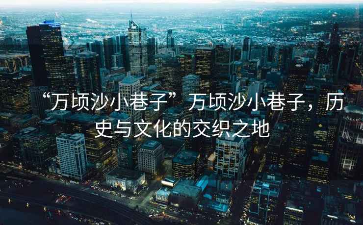 “萬(wàn)頃沙小巷子”萬(wàn)頃沙小巷子，歷史與文化的交織之地