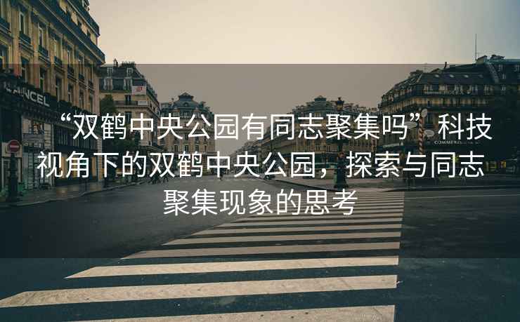 “雙鶴中央公園有同志聚集嗎”科技視角下的雙鶴中央公園，探索與同志聚集現象的思考